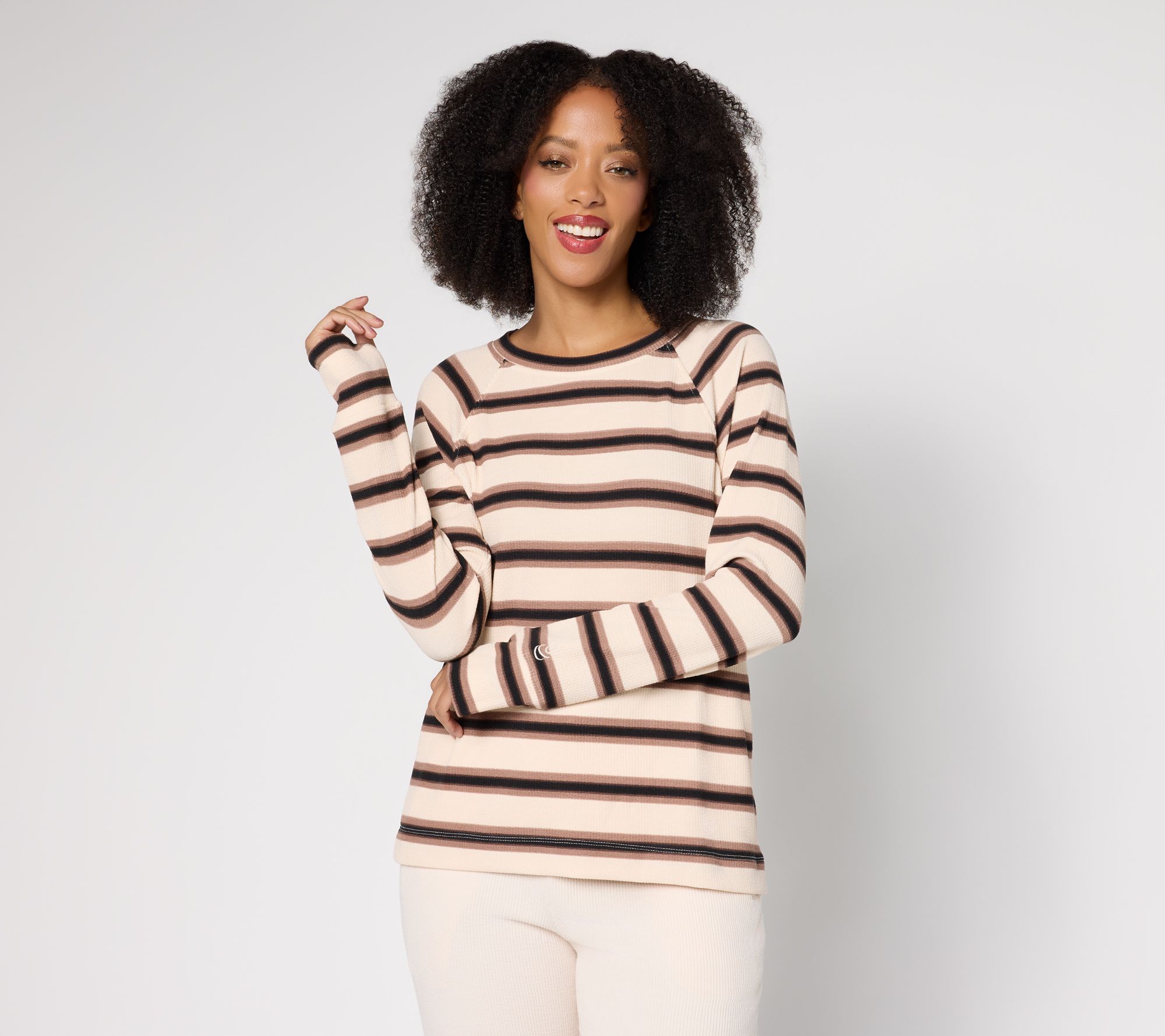 "As Is" Cuddl Duds Soft Rib Crewneck Pullover