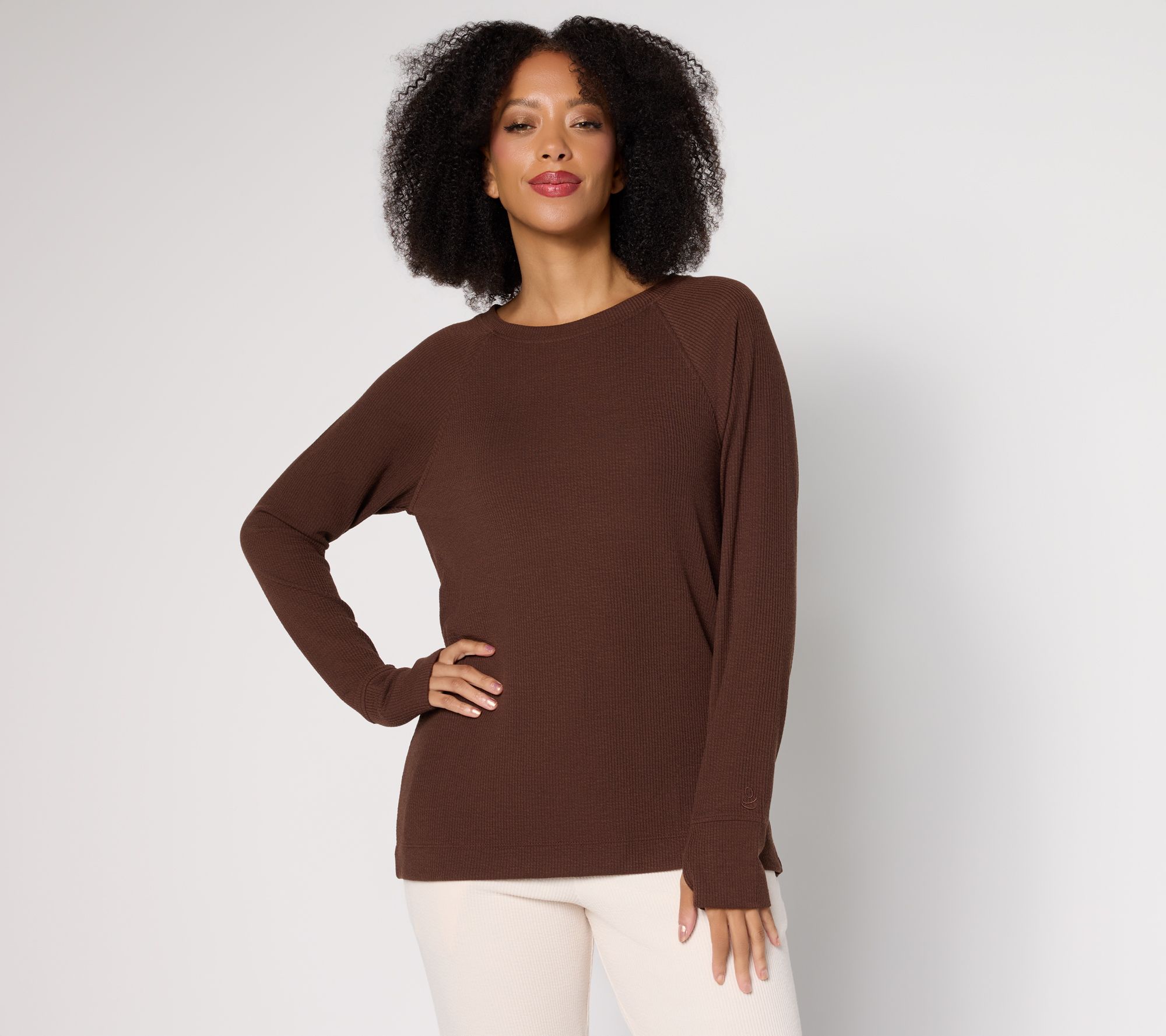 "As Is" Cuddl Duds Soft Rib Crewneck Pullover