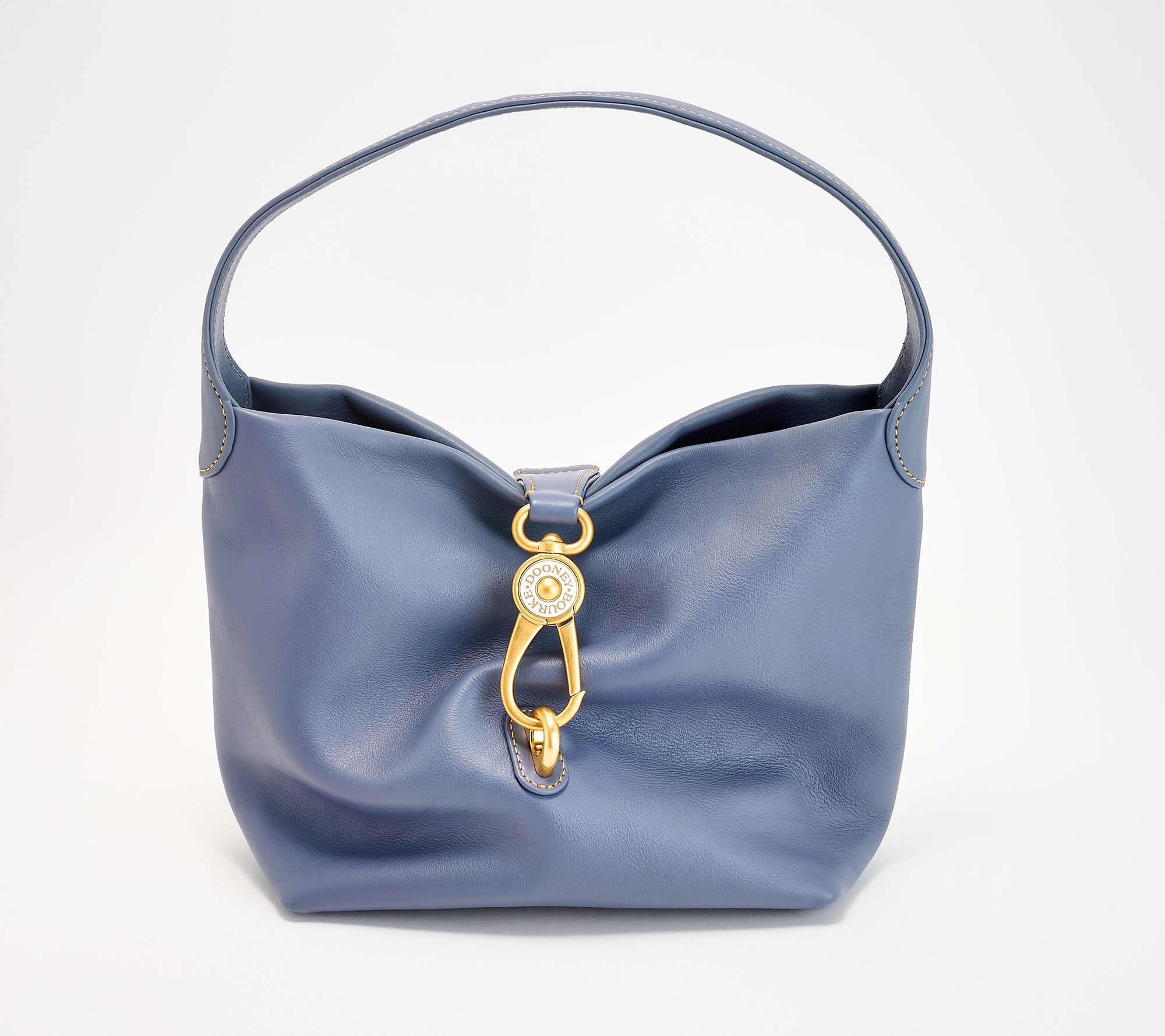 "As Is" Dooney & Bourke Florentine Leather Logo Lock Hobo