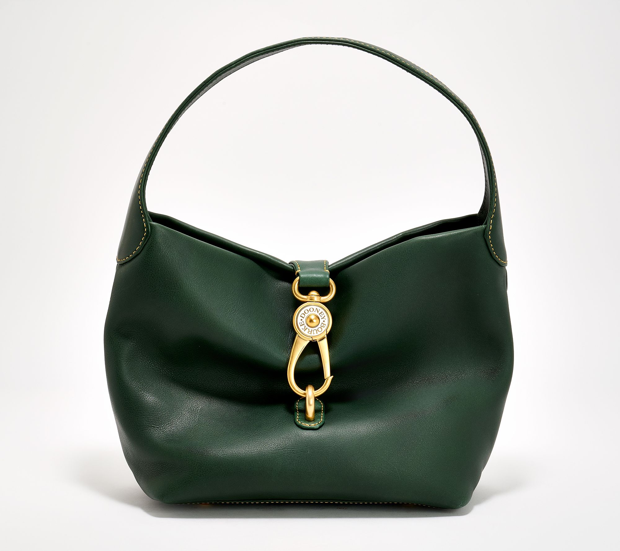 "As Is" Dooney & Bourke Florentine Leather Logo Lock Hobo