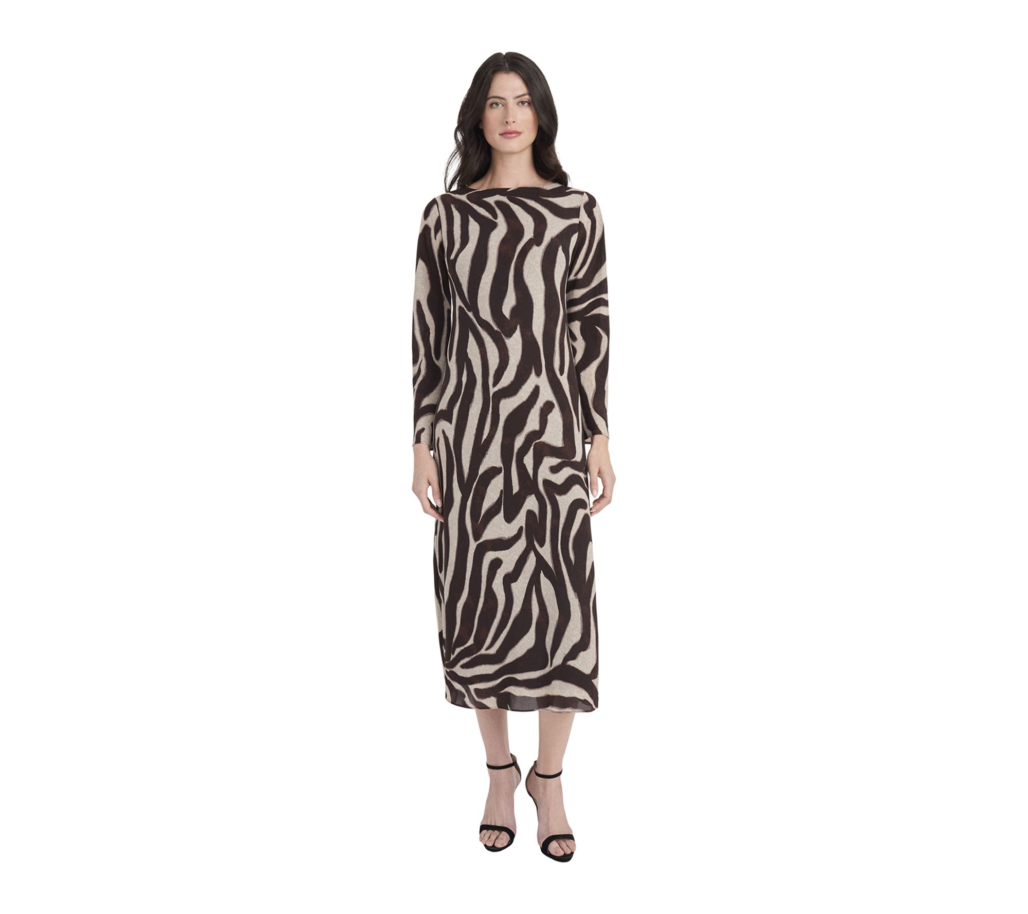  Donna Morgan Long Sleeve Midi Dress