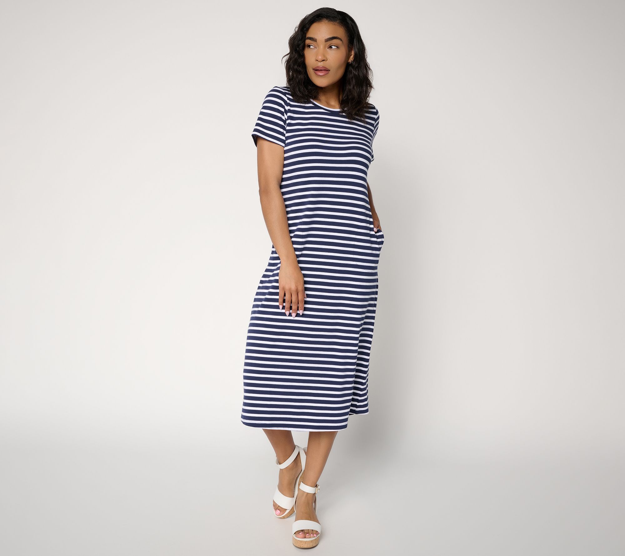  Liberty Belles by Kim Gravel Regular TripleLuxe Knit Stripe Dress