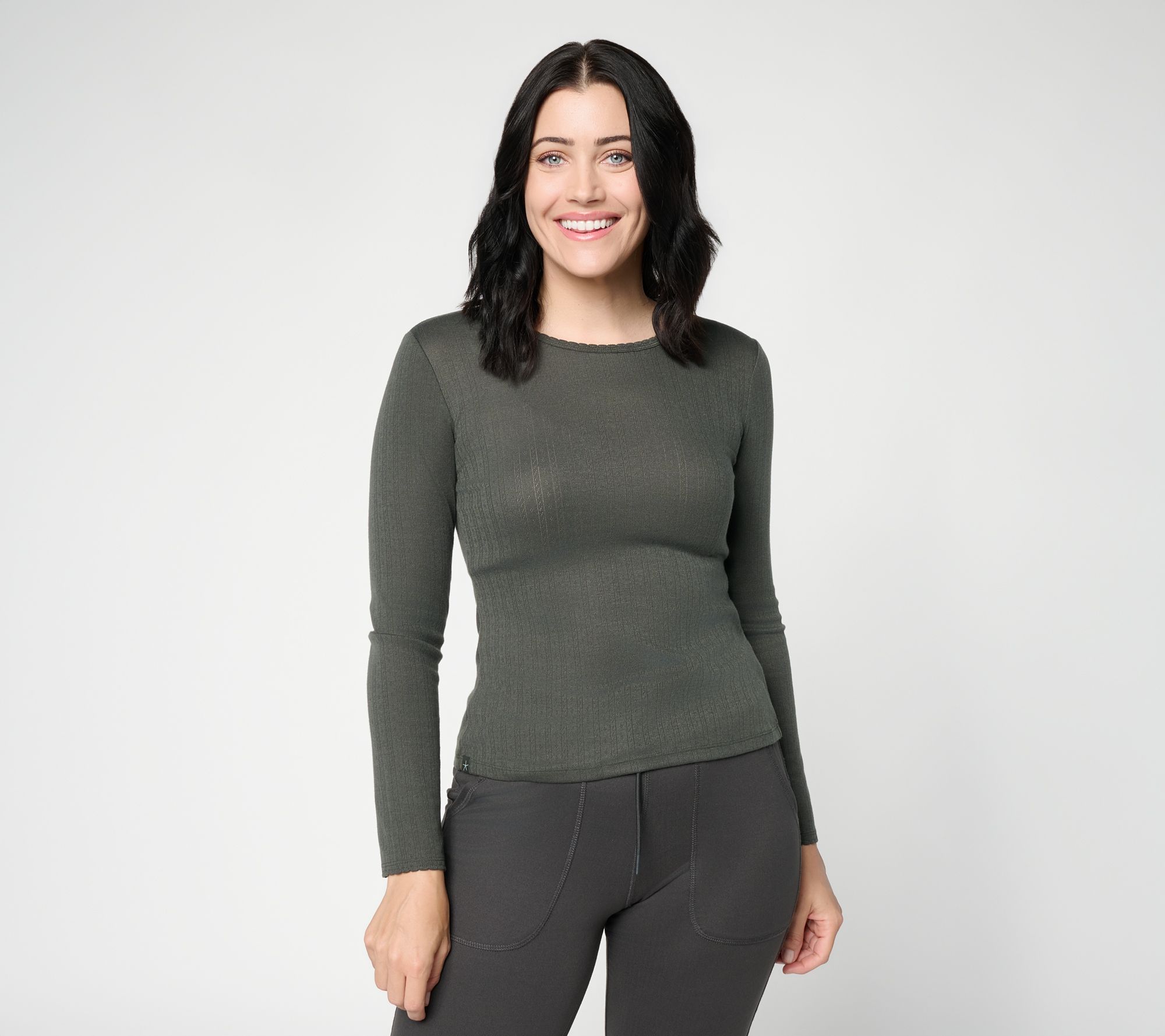 Barefoot Dreams Pointelle Long Sleeve Tee Sleepwear