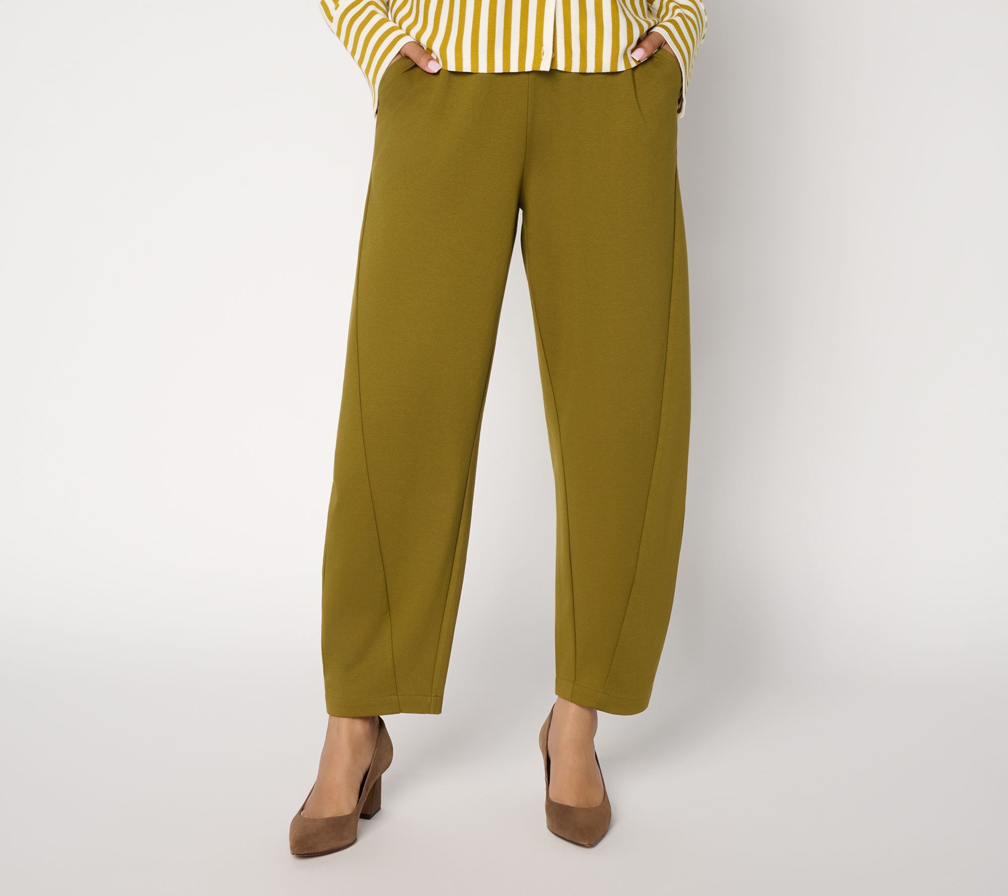 Carla Rockmore Collection Regular Barrel Leg Ponte Pants