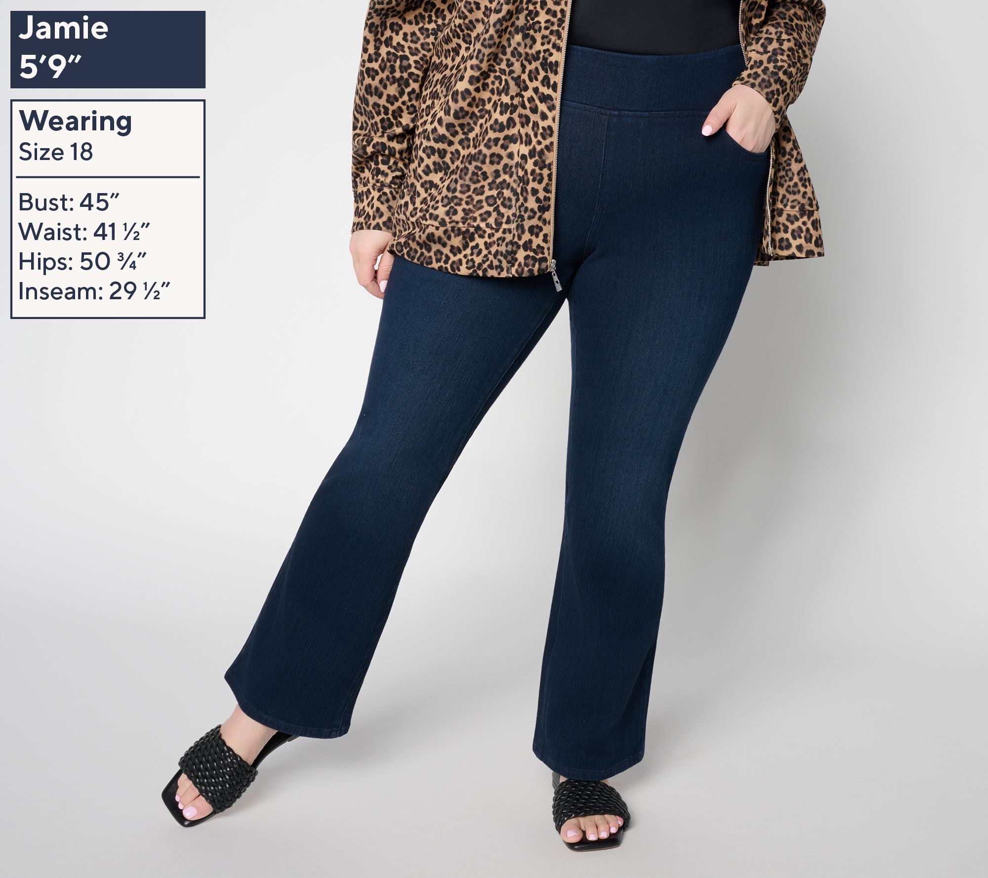 Belle by Kim Gravel Tall Flexibelle Boot Cut Jean - QVC.com