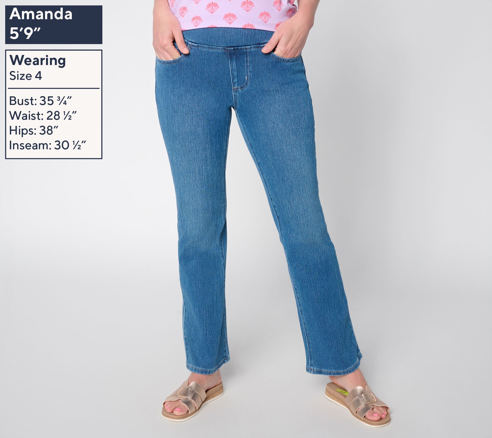Belle by Kim Gravel Tall Flexibelle Boot Cut Jean - QVC.com