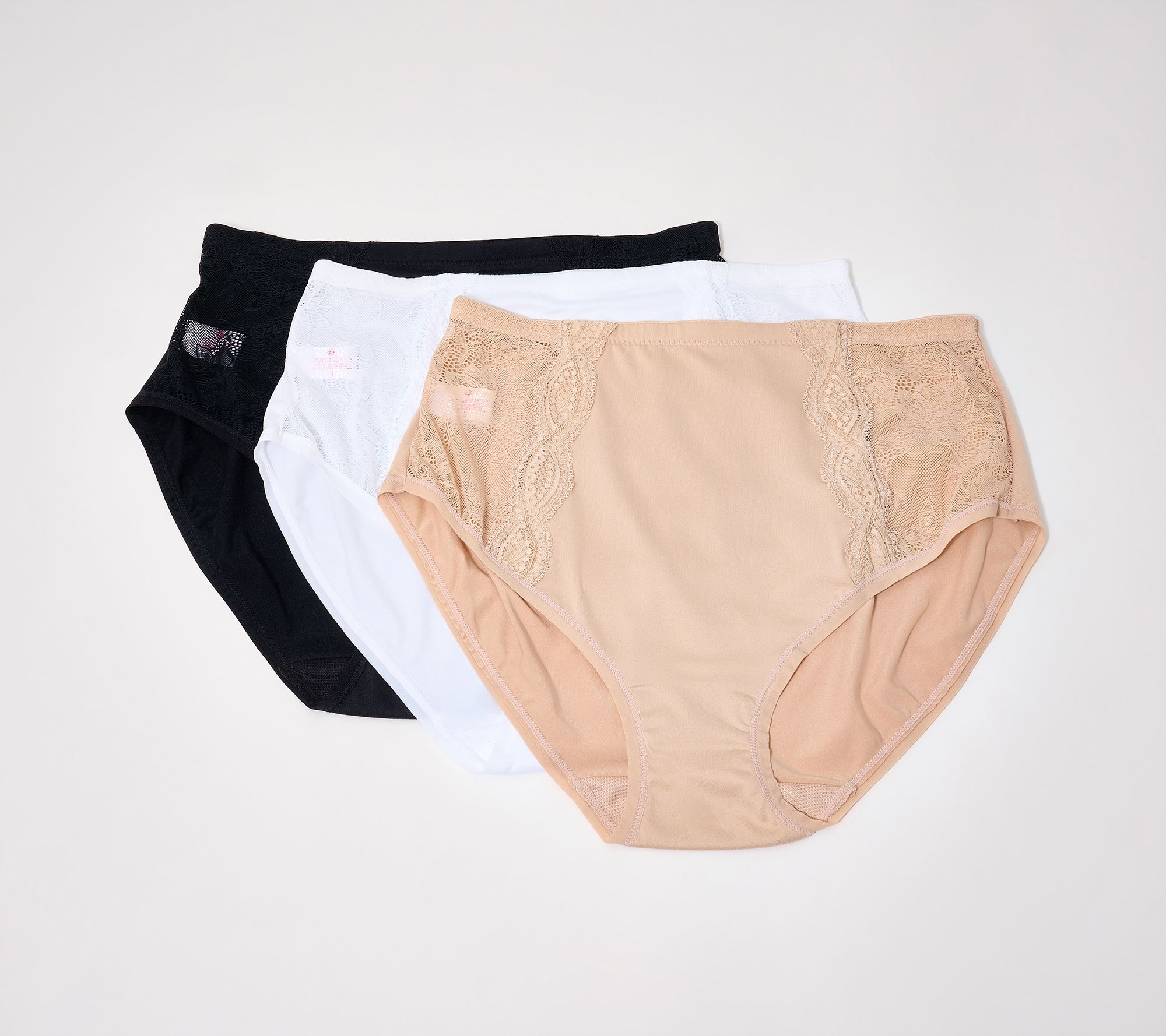 Breezies Light Lace Hi-Cut Panty Set of 3