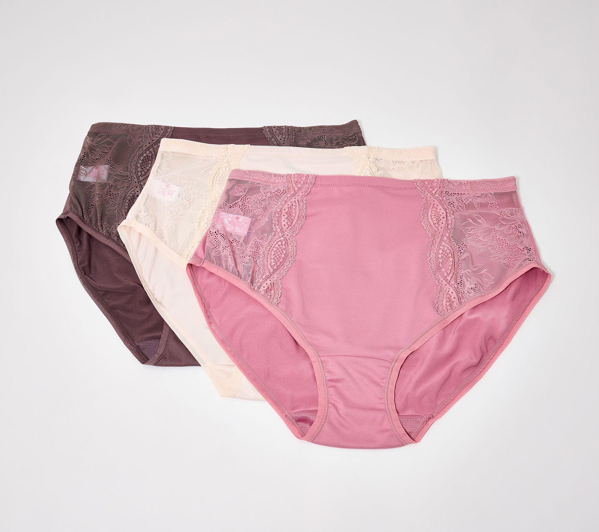 Breezies Light Lace Hi-Cut Panty Set of 3