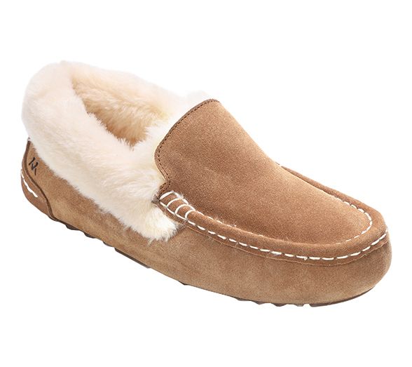 "As Is" Mykos Suede Slip On Moccasins- Aussie