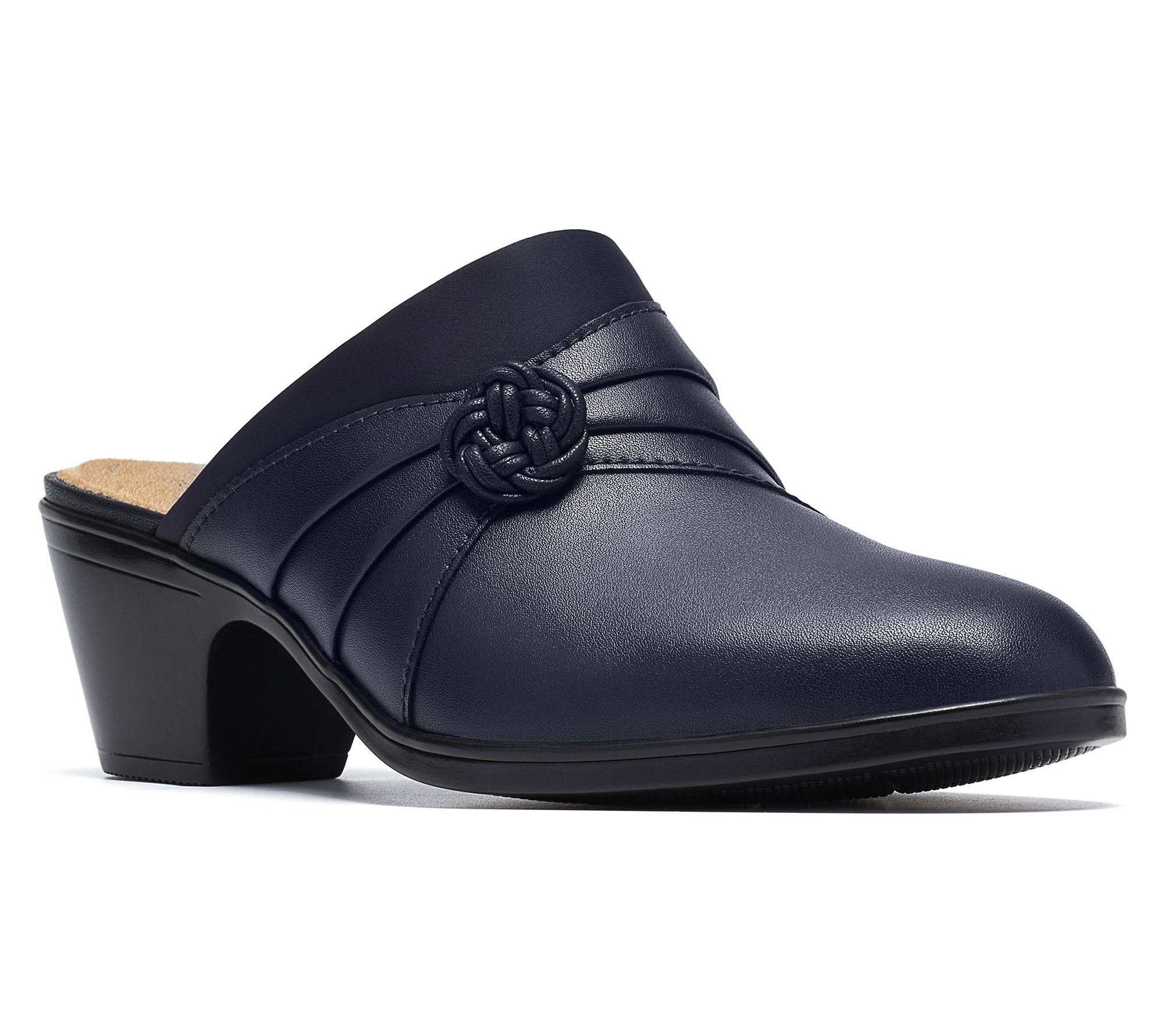  Clarks Collection Leather Heeled Clogs -Emily2 Eliza