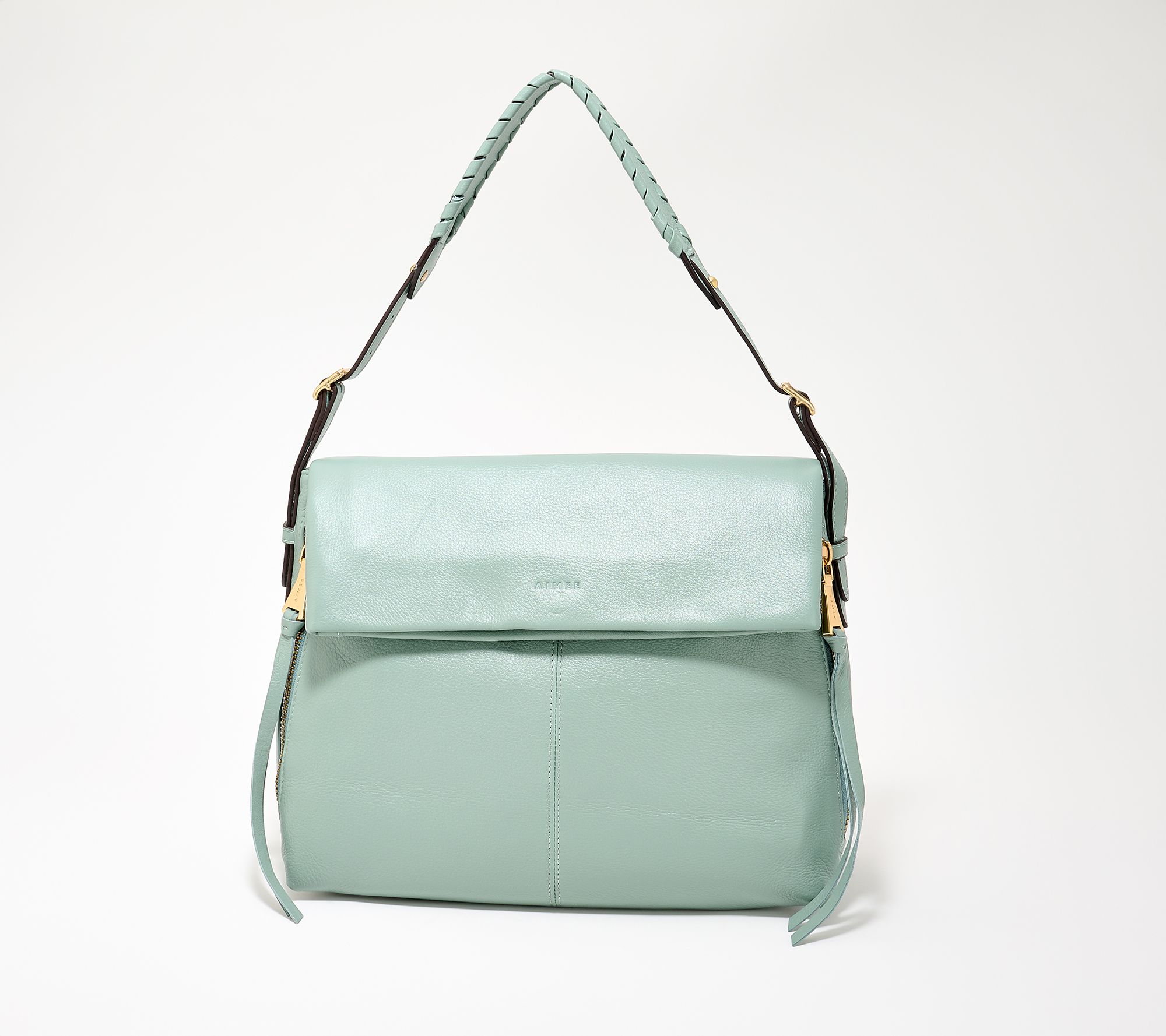 "As Is" Aimee Kestenberg Bali Double Entry Leather Hobo