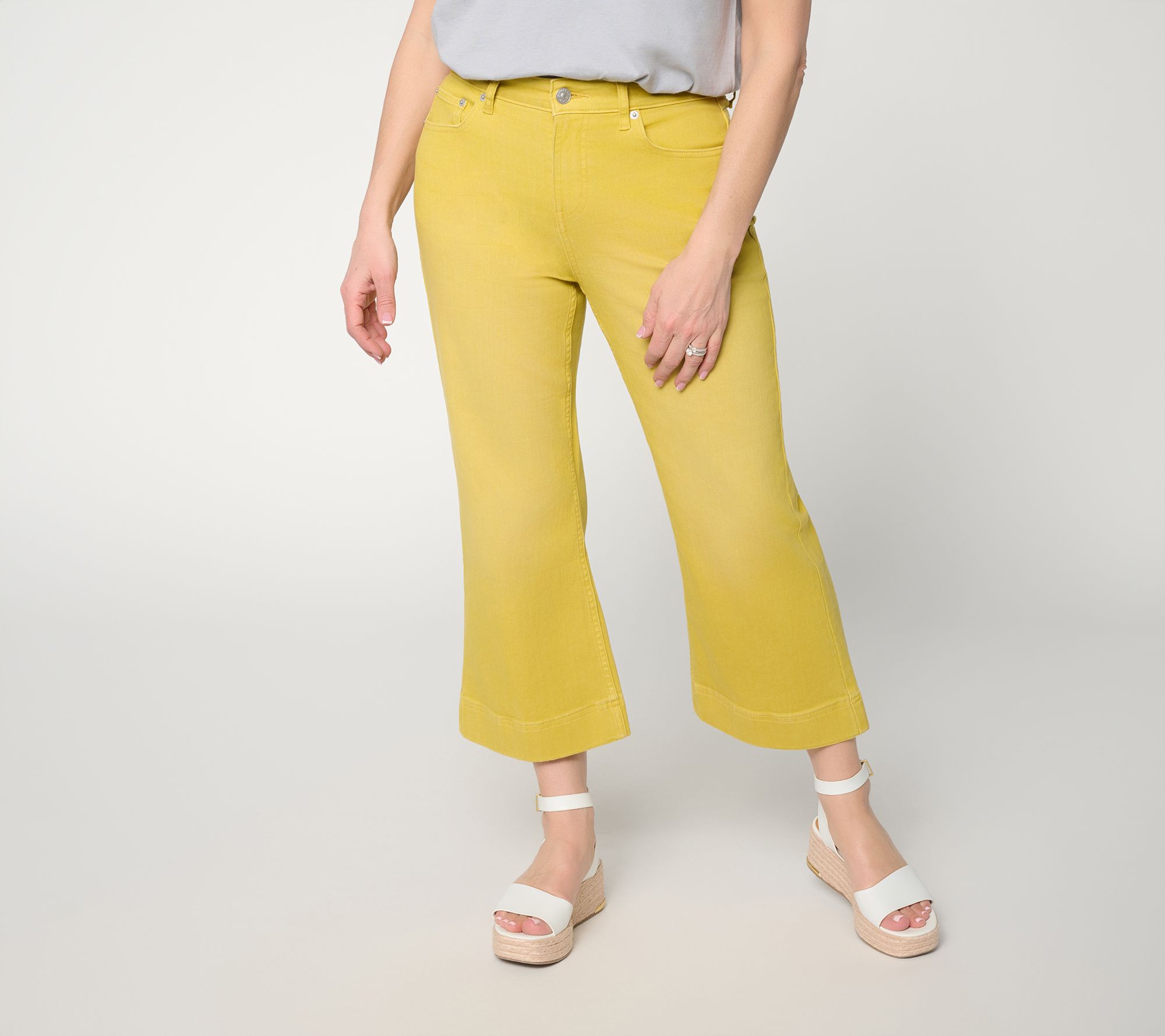 "As Is" LOGO by Lori Goldstein Petite PD Kick Flare Jeans