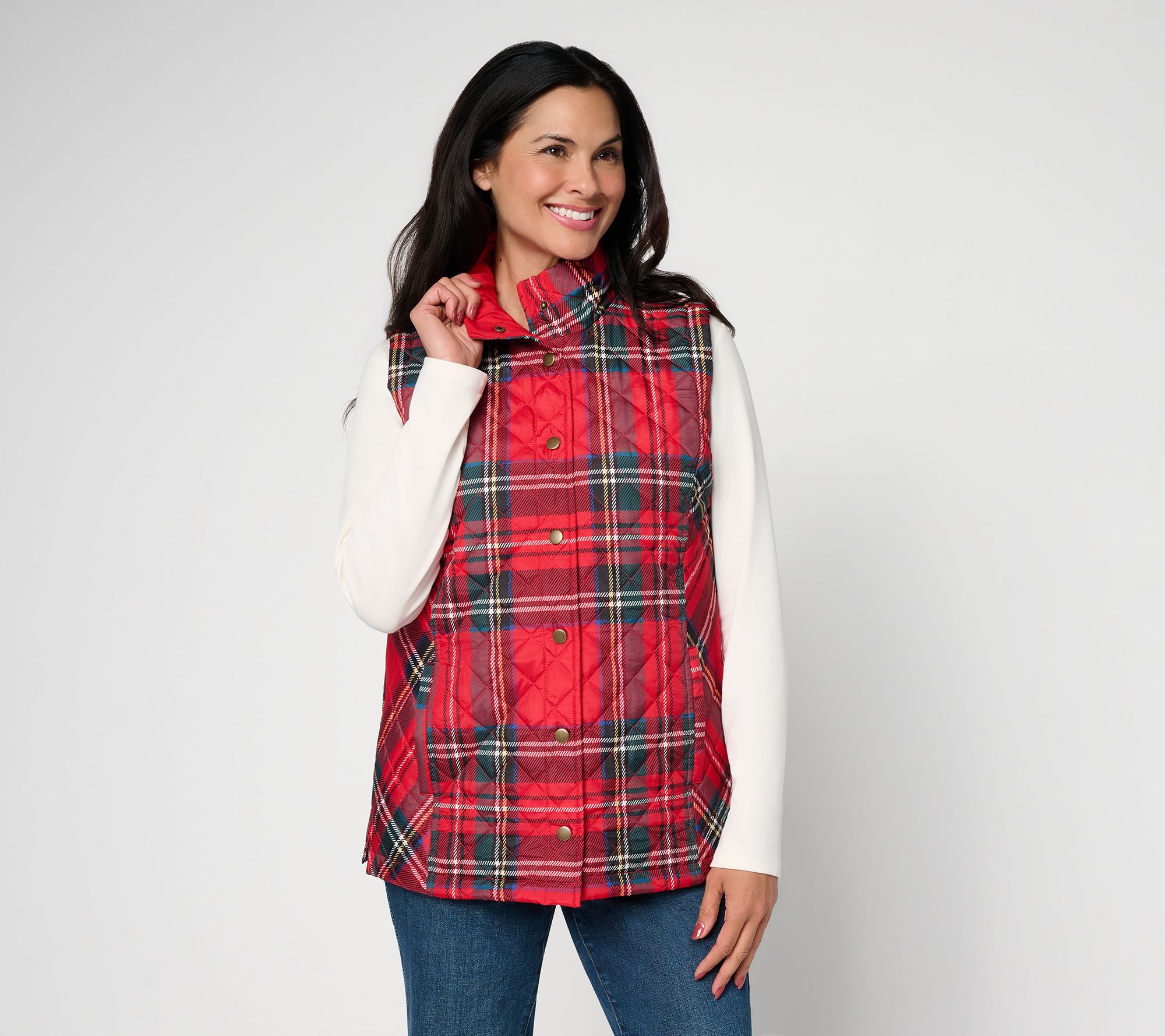  Belle by Kim Gravel Highland Holiday Snap Front Vest