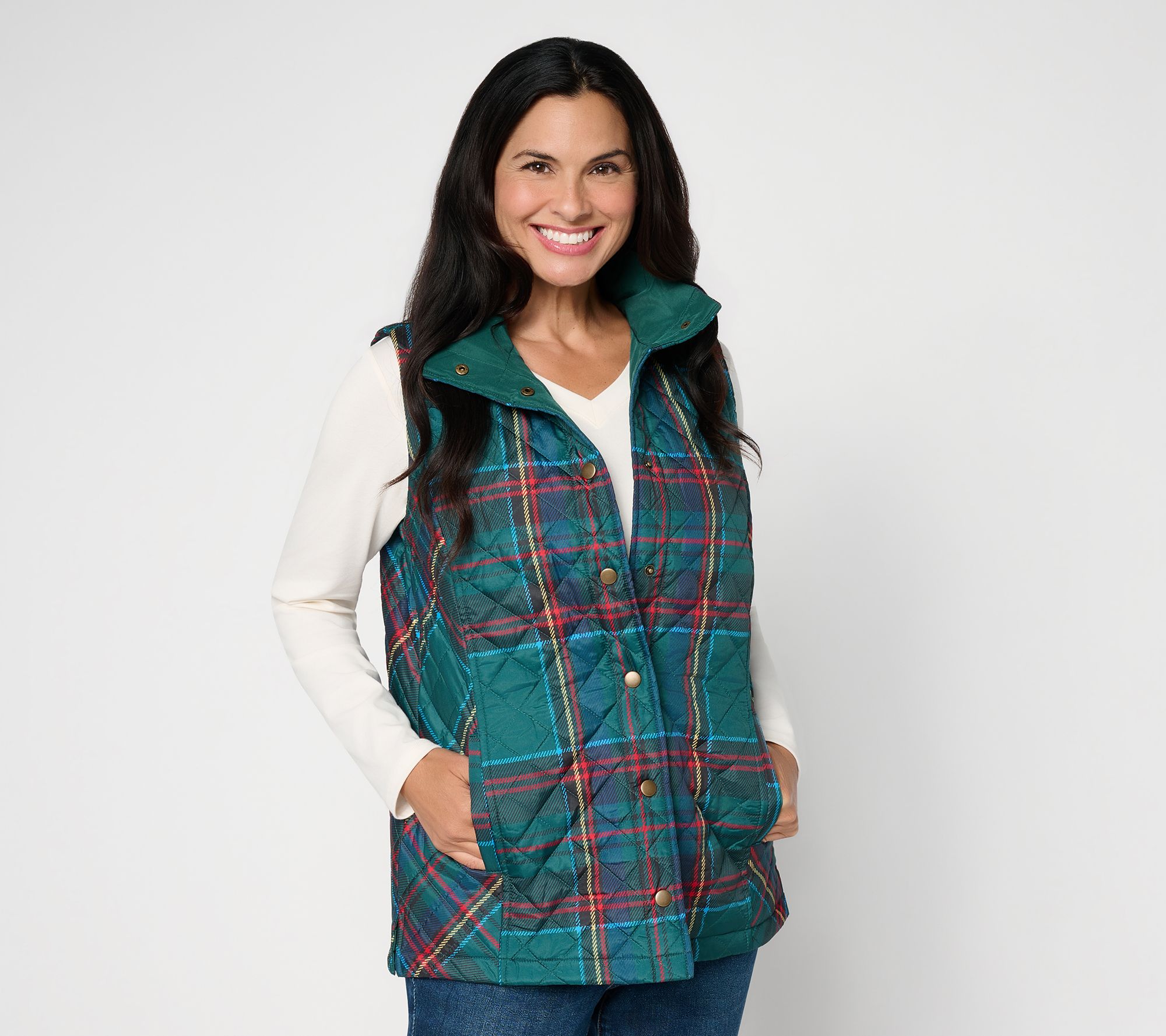 Belle by Kim Gravel Highland Holiday Snap Front Vest