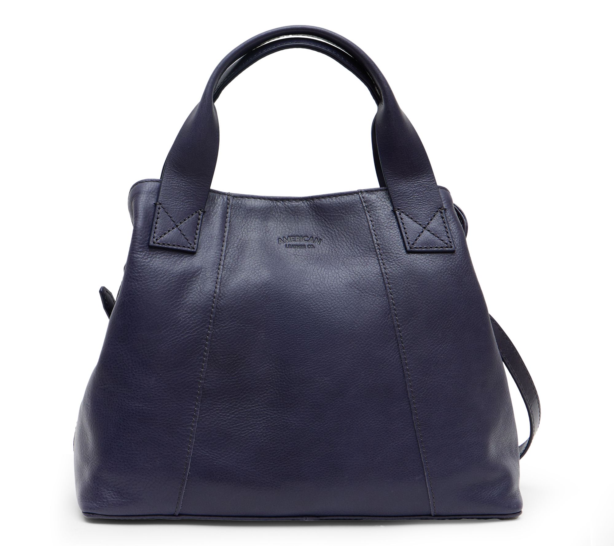  American Leather Co. Ada Triple Entry Patina Leather Satchel
