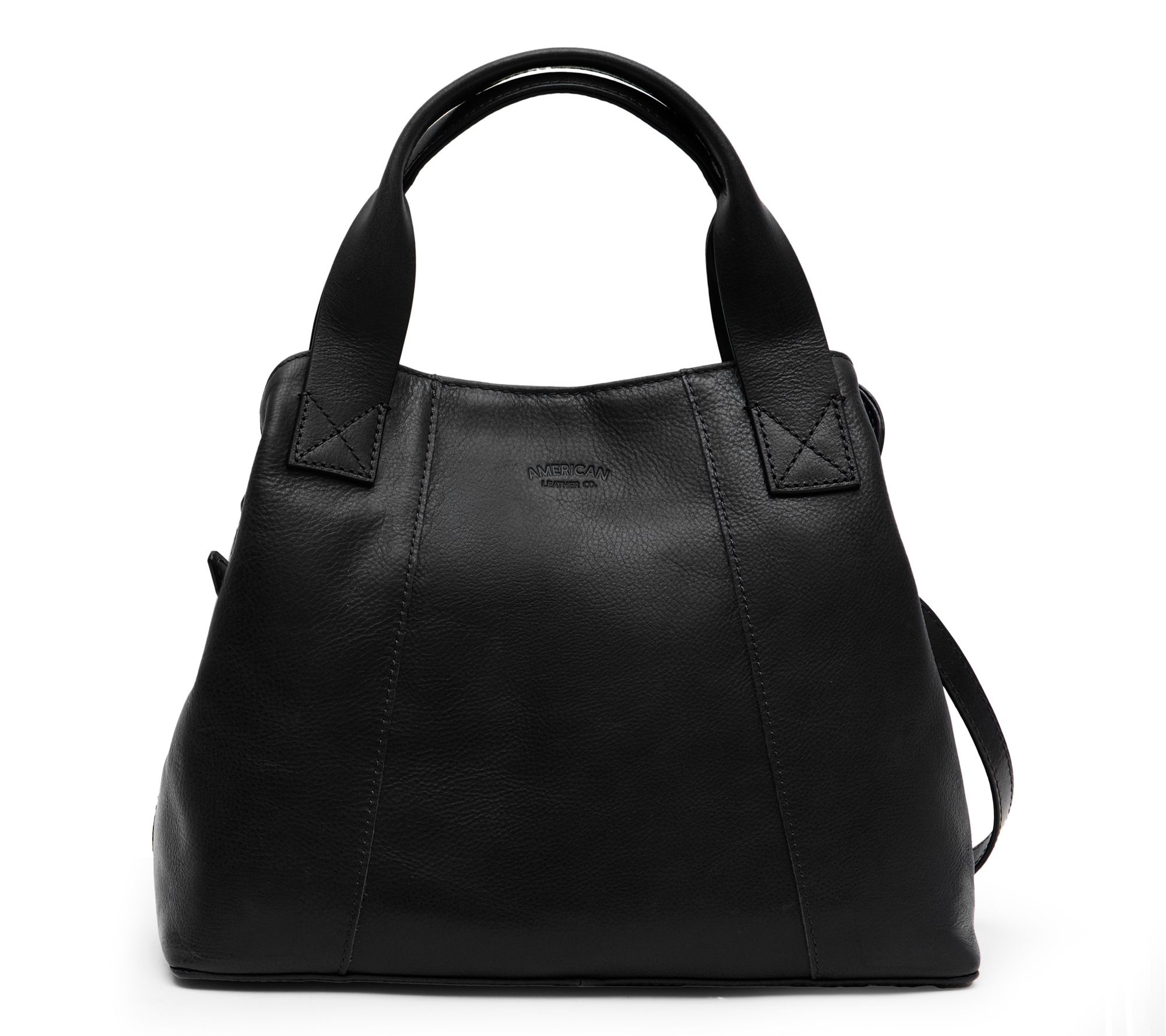 American Leather Co. Ada Triple Entry Patina Leather Satchel