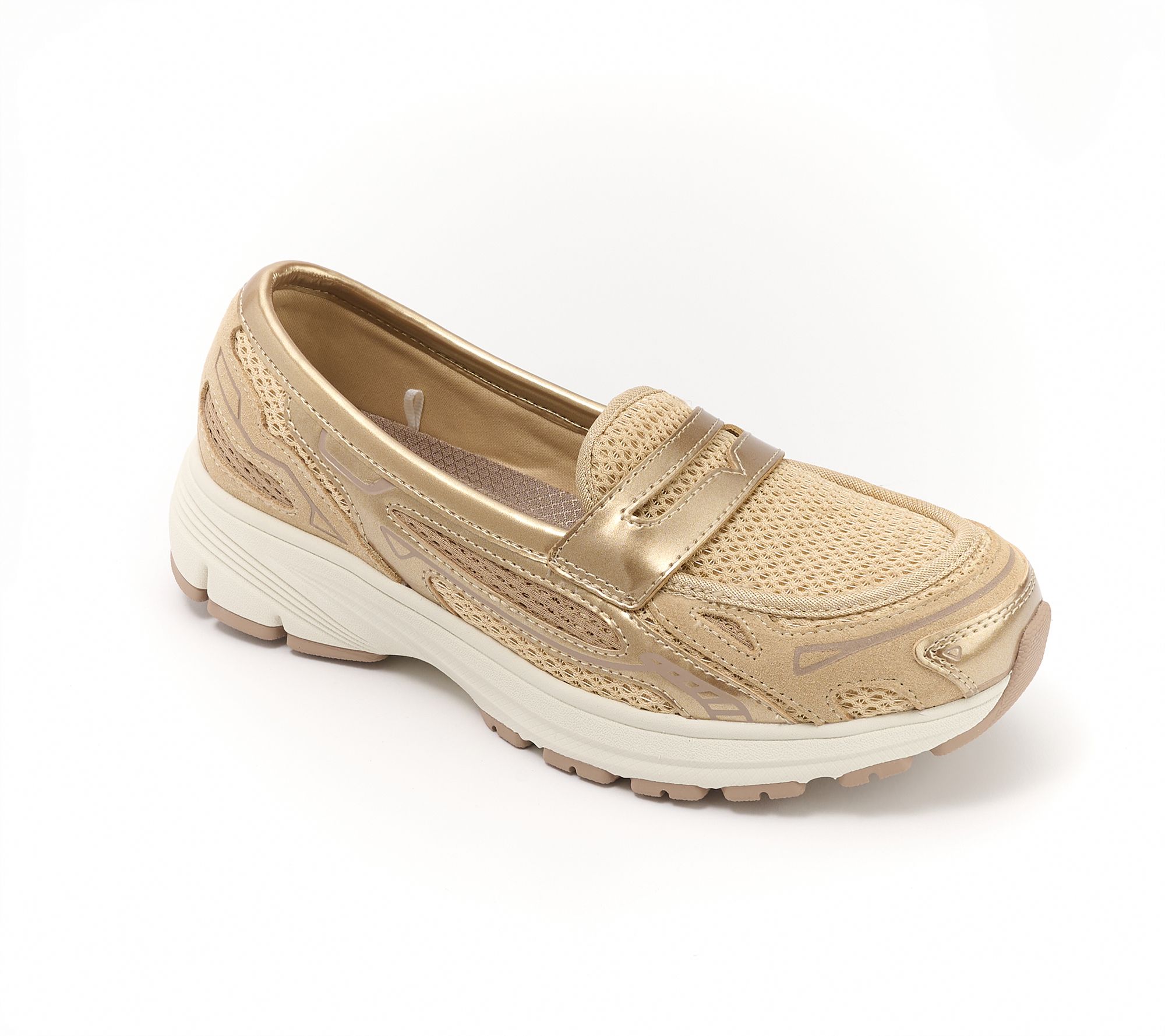 "As Is" Skechers Mesh and Metallic Sport Loafers - Var-City
