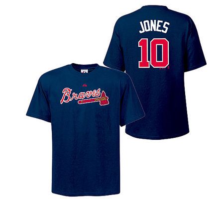 Chipper Jones Atlanta Braves Men's White 2023 City Connect Name & Number T- Shirt