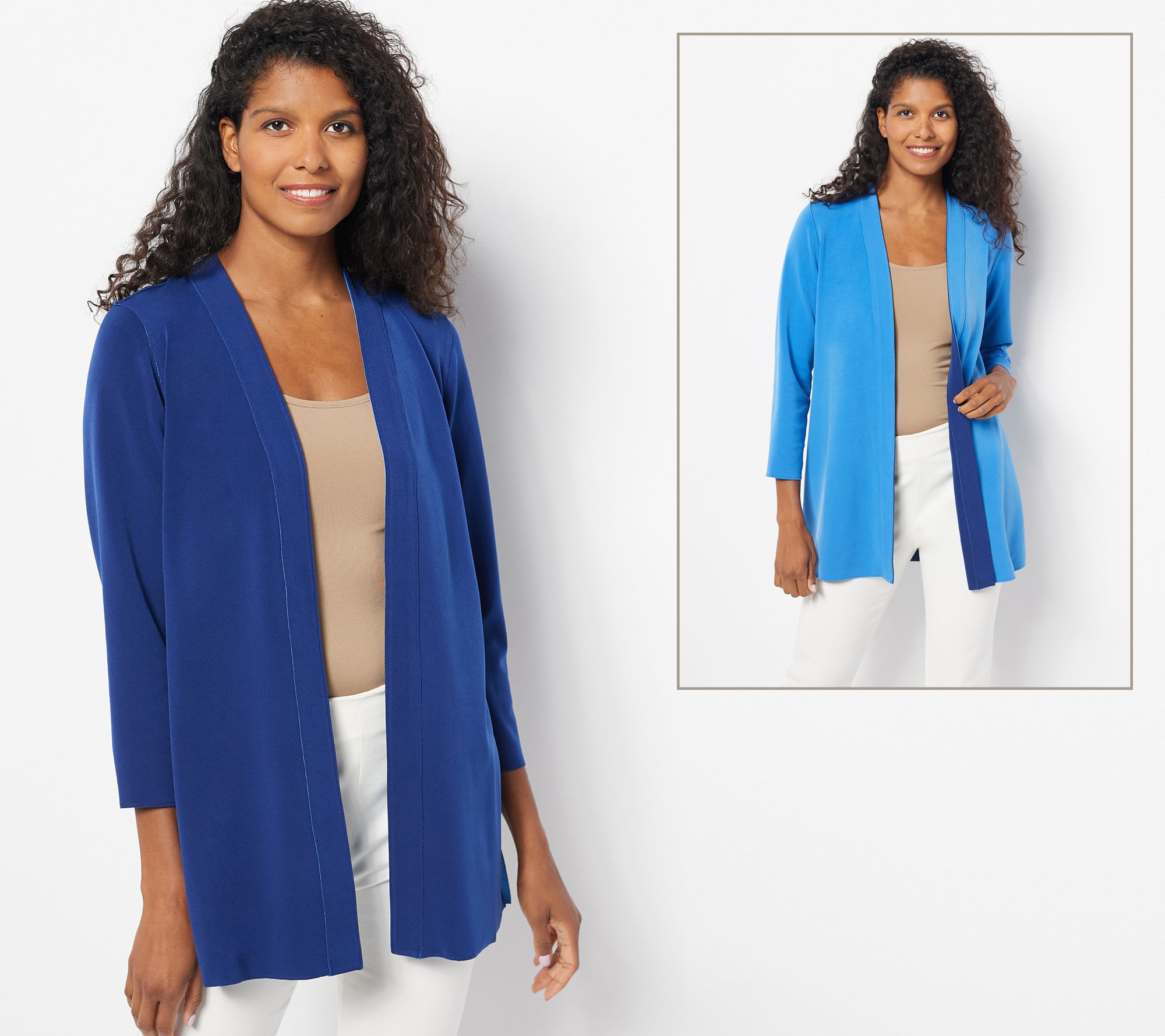 "As Is" Susan Graver Petite Every Day LK Fusion Cardigan