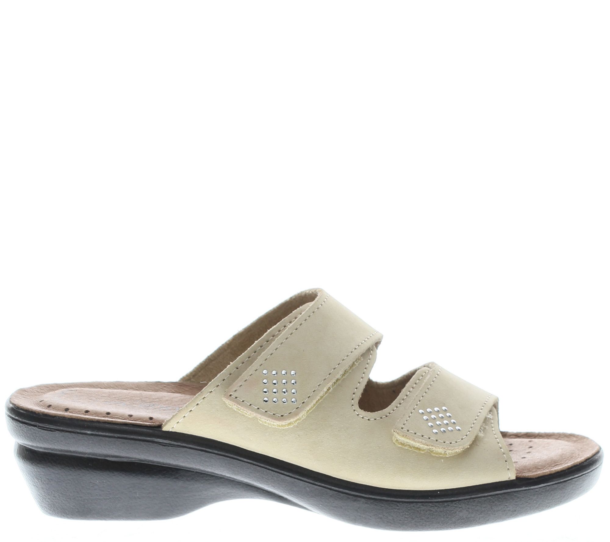 Flexus by Spring Step Leather Slide Sandals - Aditi - QVC.com