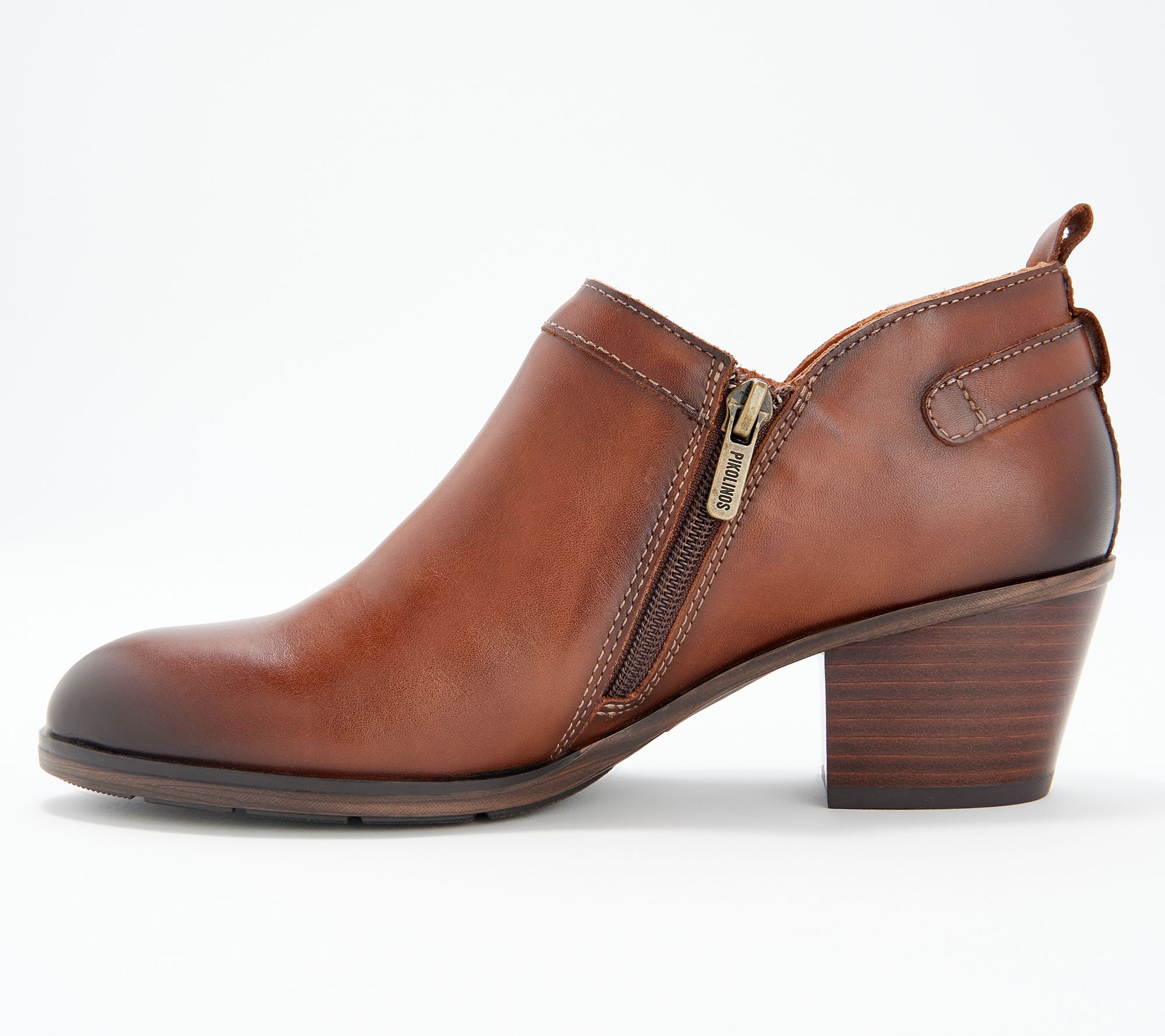 Pikolinos Leather Buckle Booties- Cuenca - QVC.com