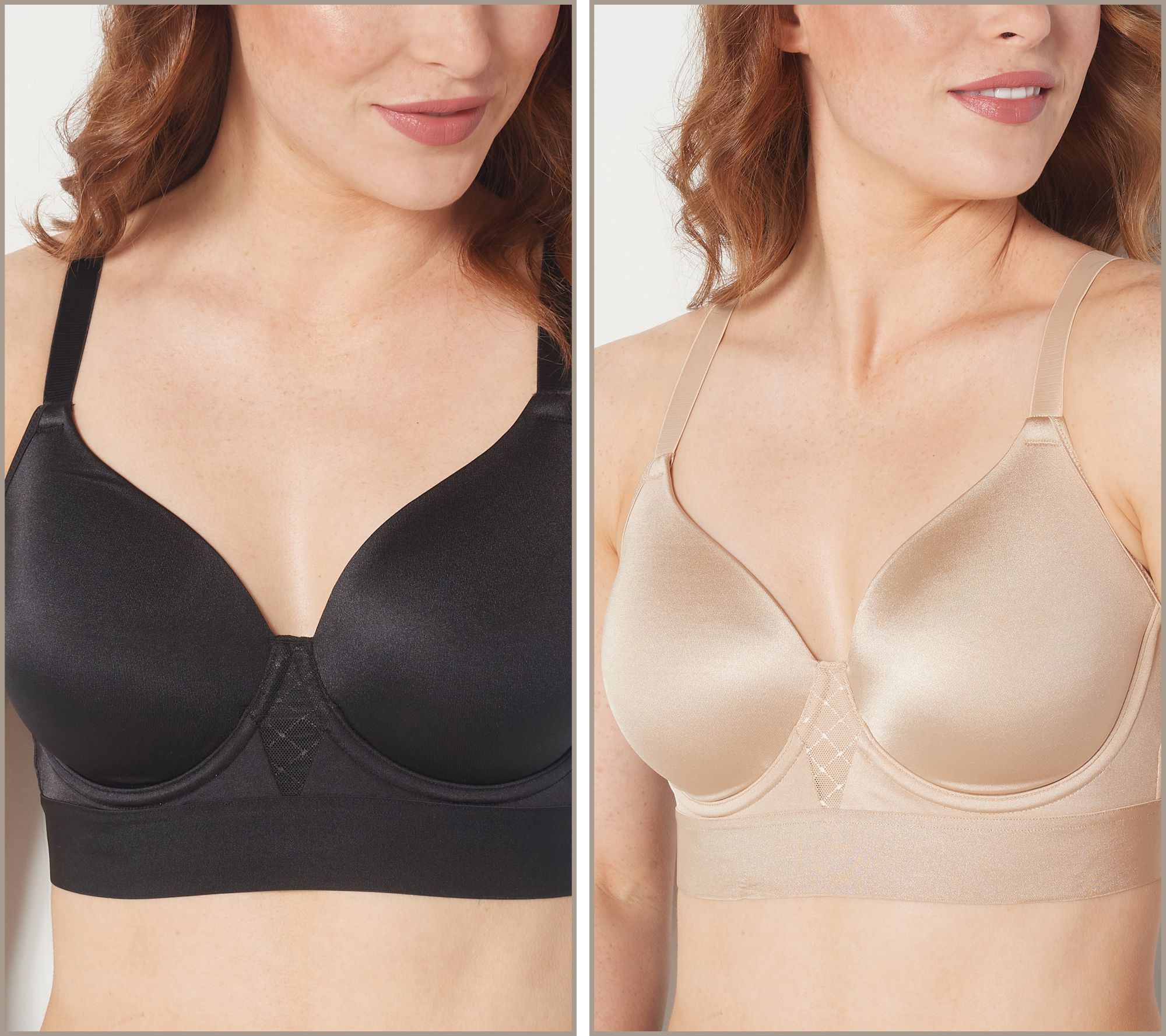 As Is Bali Set of 2 One Smooth U Bounce Control Underwire Bras 