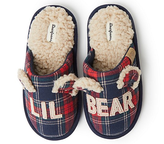Dearfoams Kids' Lil Bear Slipper 