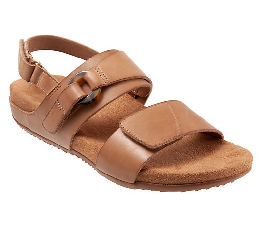 SoftWalk Adjustable Leather Sandals - Benissa