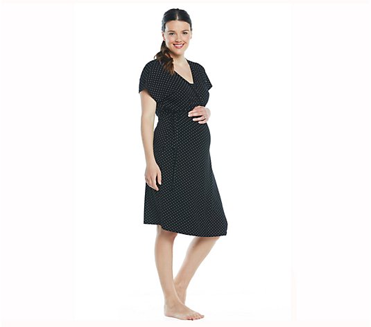 Blooming Women Maternity Wrap Gown & Poncho Set