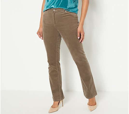 Candace Cameron Bure Petite Stretch Corduroy Baby Boot Cut Pant