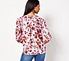 Candace Cameron Bure Printed Blouse with Ruffle Detail, 1 of 4