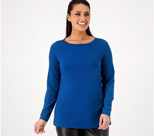 Belle by Kim Gravel Time To Shine TripleLuxe Knit Top