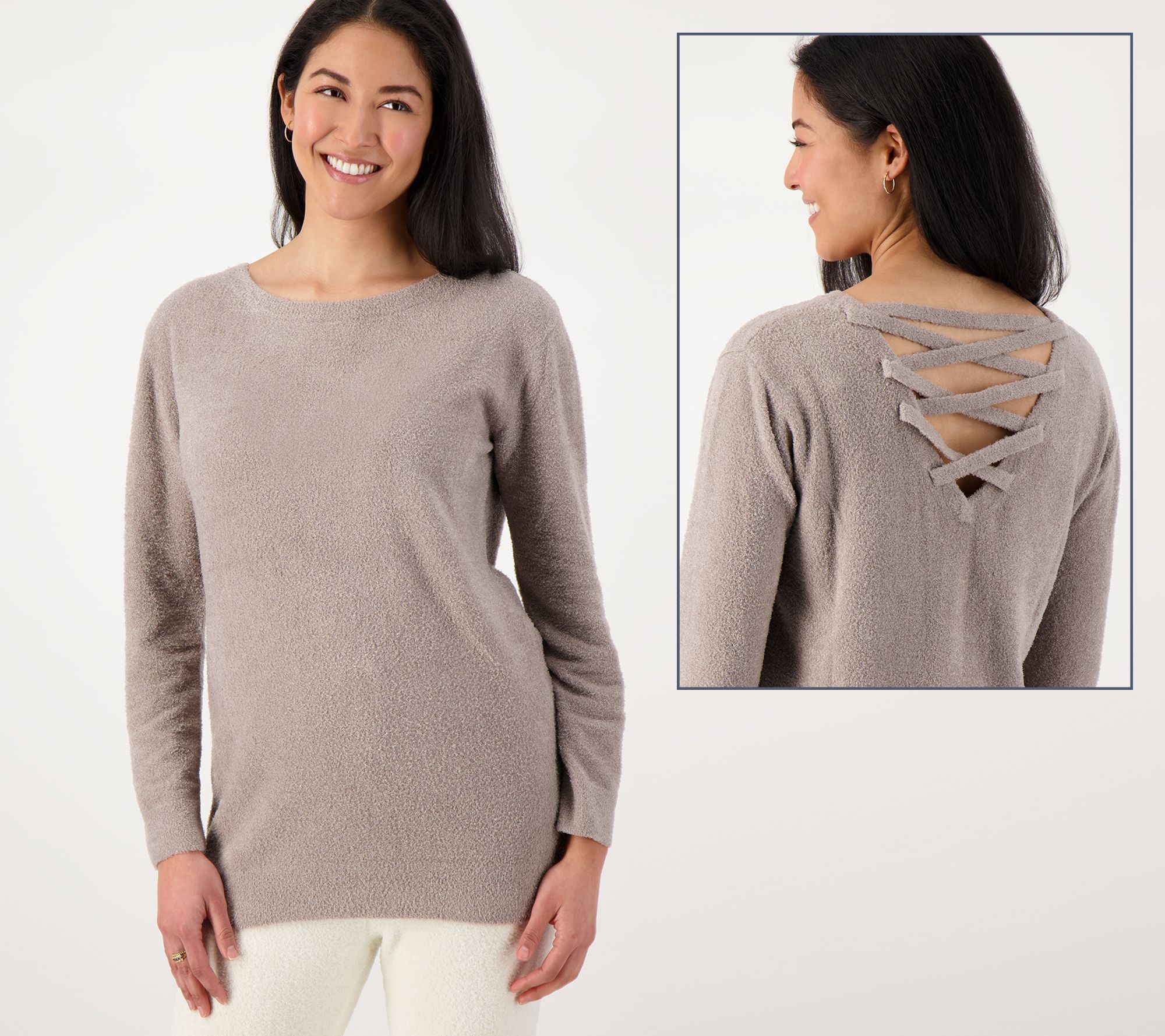 Barefoot Dreams CozyChic Lite Lace-Up Pullover