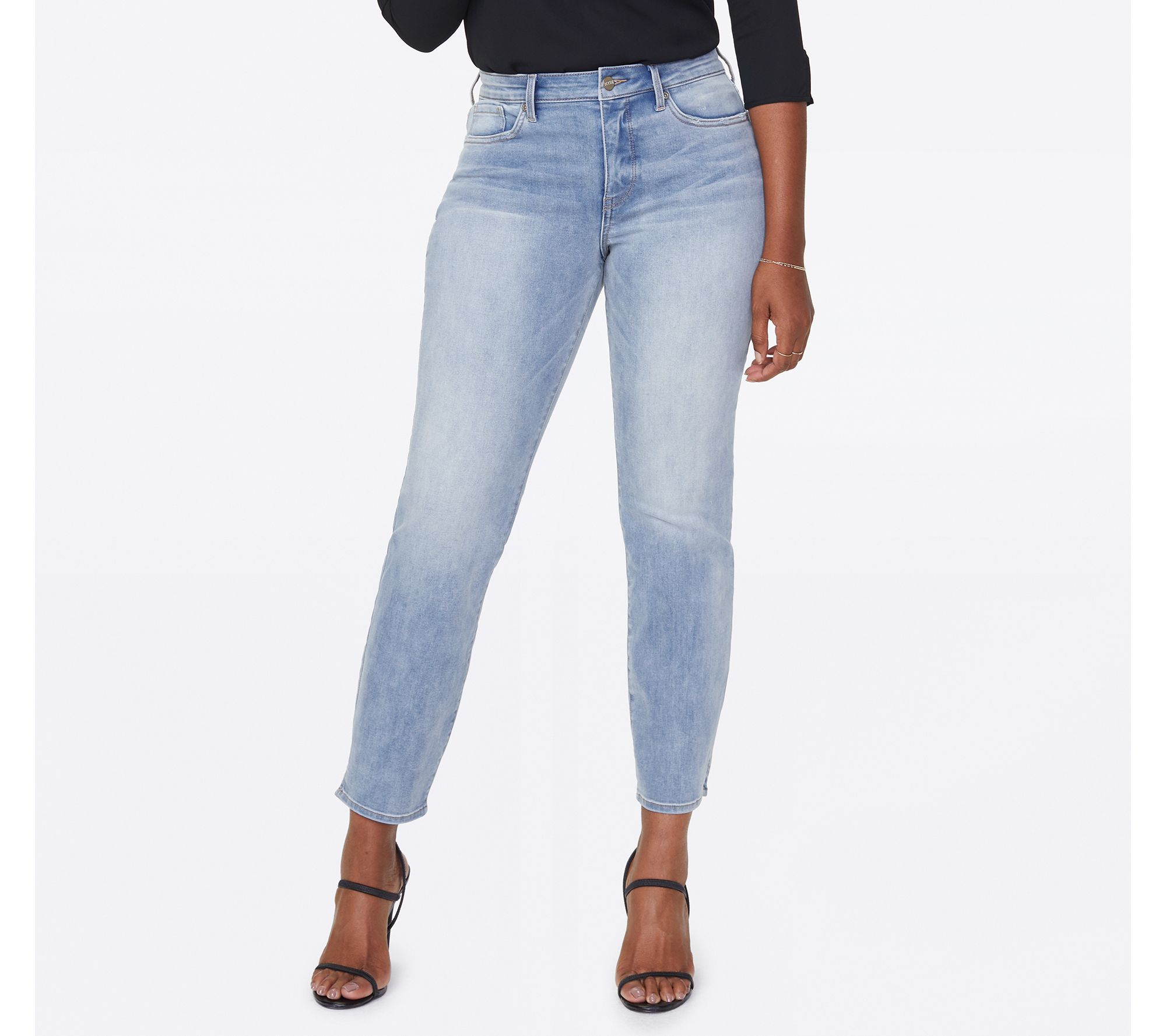 Curves 360 by NYDJ Slim Straight Ankle Jeans w/Side Slits - QVC.com