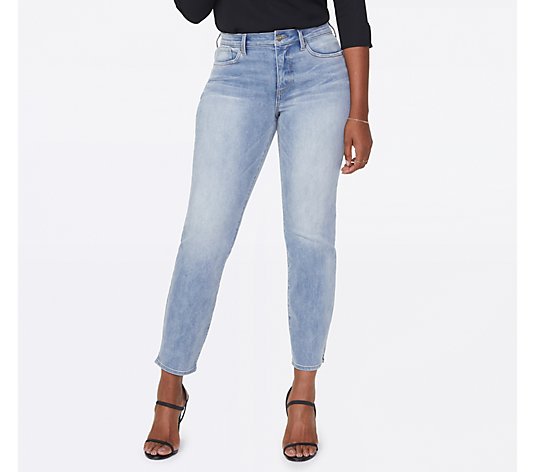 Curves 360 by NYDJ Slim Straight Ankle Jeans w/Side Slits