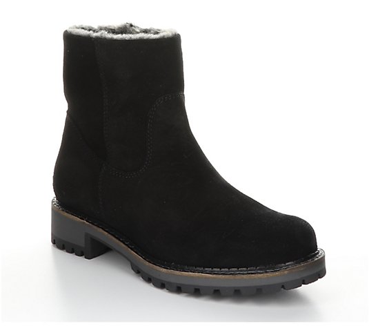 Bos & Co Nubuck Rubber Heel Ankle Boots - Calib