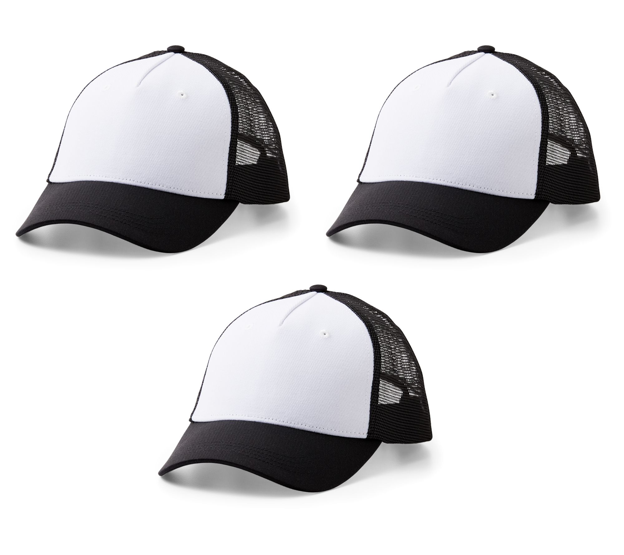 Cricut Trucker Hat Blank Black White 3 Count Qvc Com