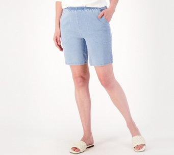 Denim & Co. "How Timeless" Stretch Two Pocket Shorts