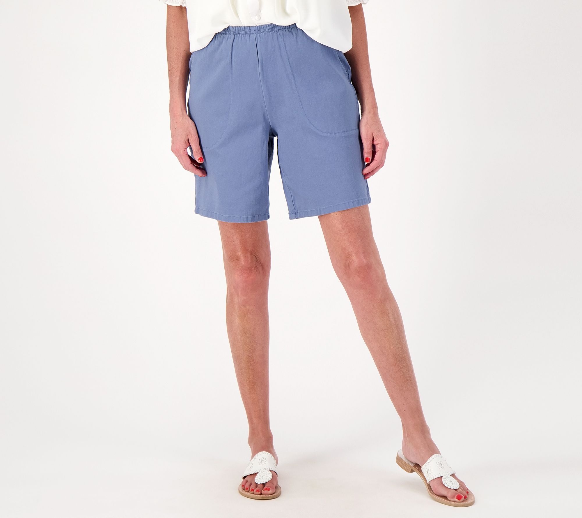 Denim & Co. "How Timeless" Stretch Two Pocket Shorts