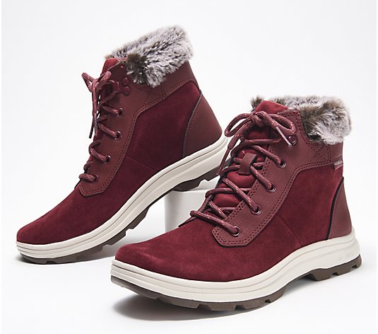 "As Is" Ryka Water Repellant Suede Ankle Boots - Bayou