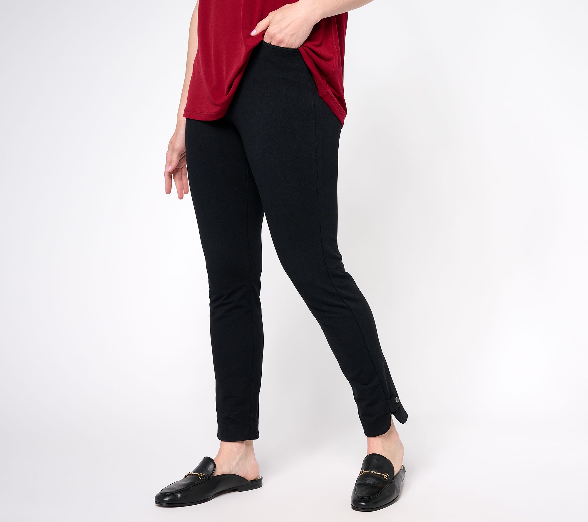 Susan Graver Weekend Premium Stretch Regular Slim Ankle Pant