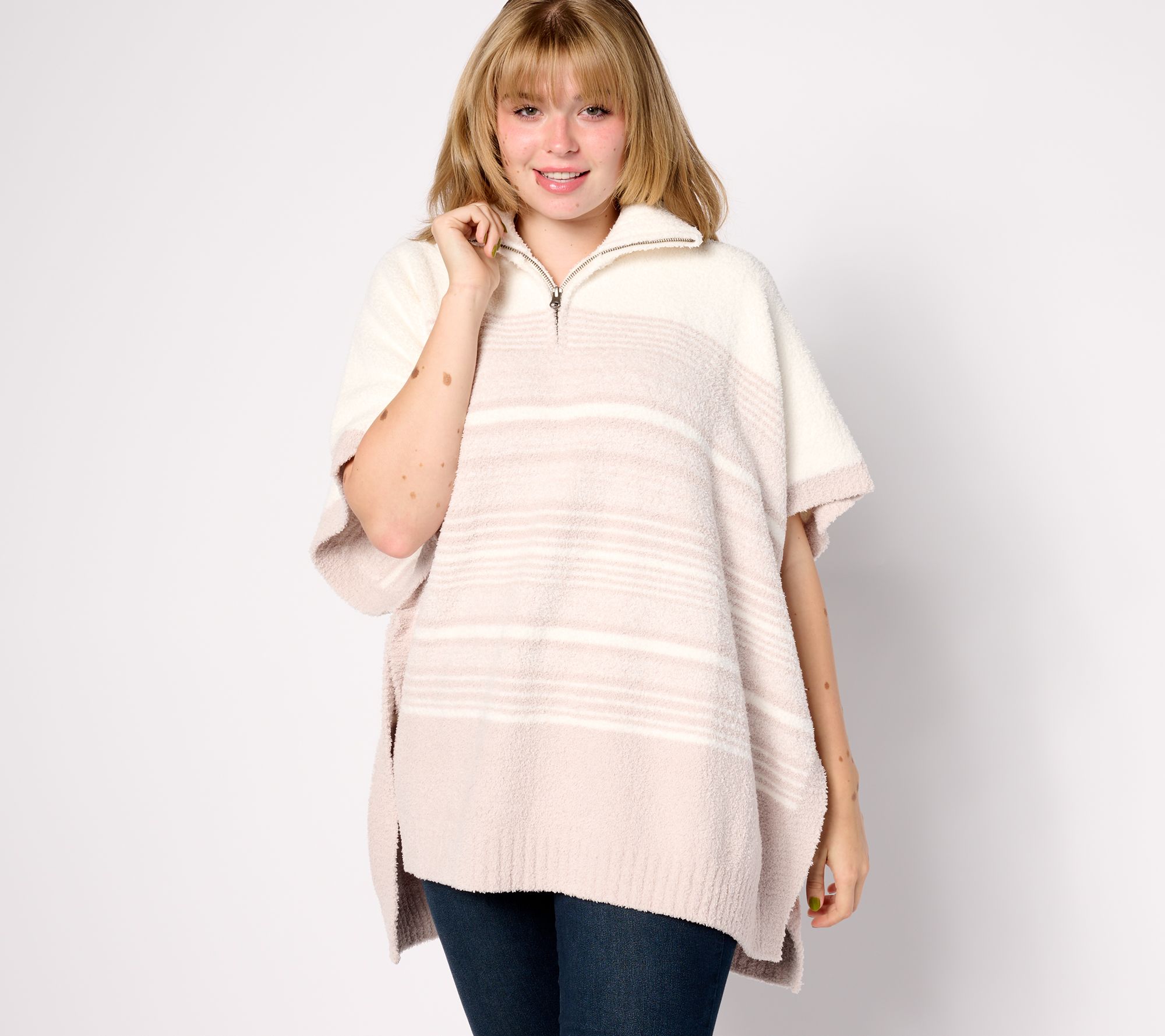 Barefoot Dreams CozyChic Striped Poncho