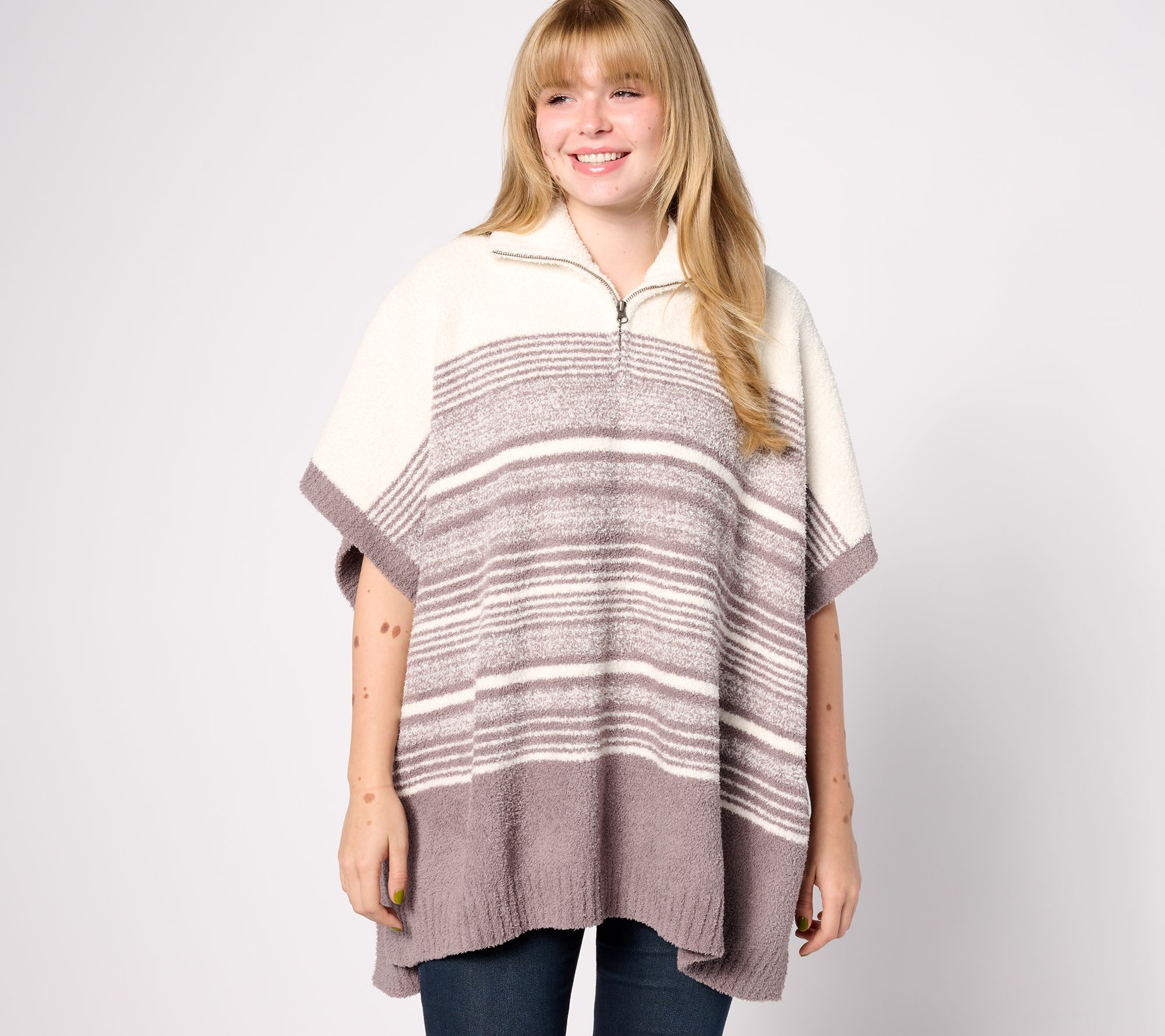 Barefoot Dreams CozyChic Striped Poncho