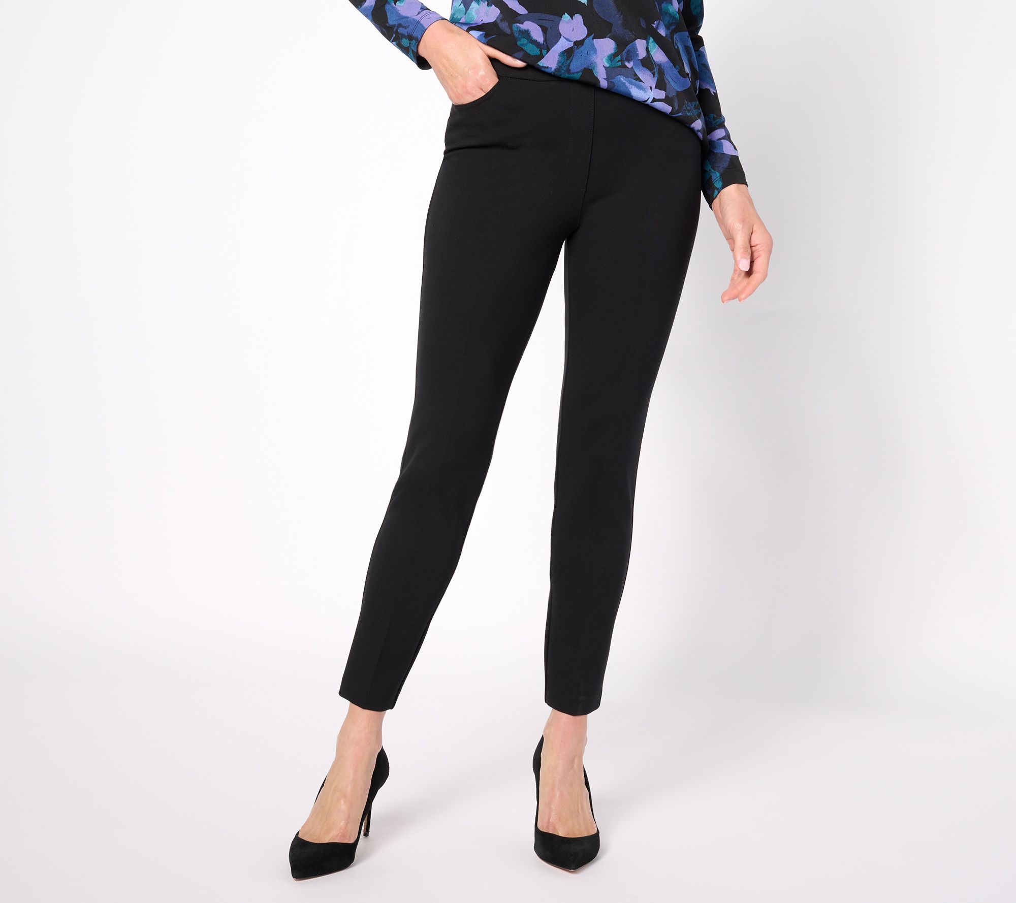 GRAVER Susan Graver Regular Status Stretch Slim Leg Ankle Pants