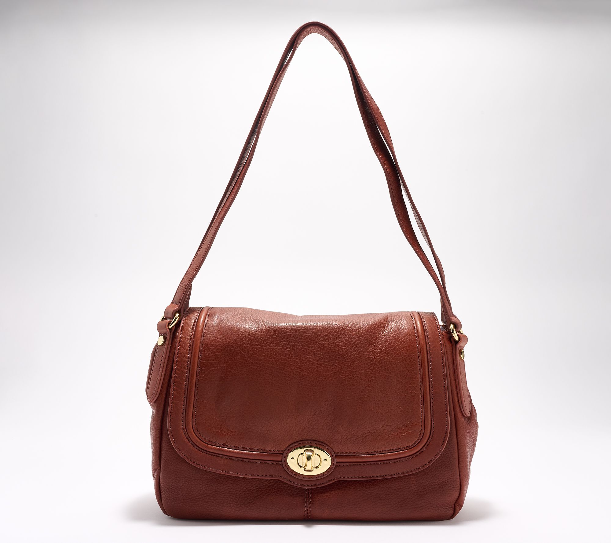 American Leather Co. Reni Glove Shoulder Bag Brandy