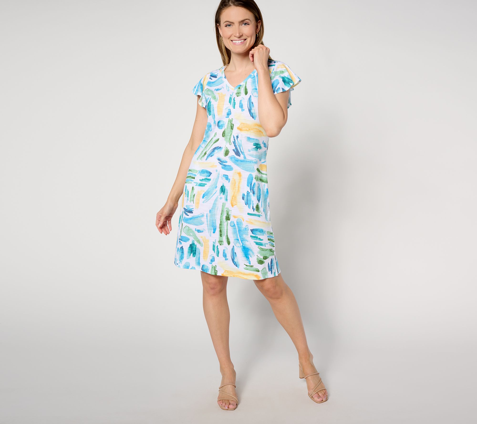 Belle by Kim Gravel Slub Knit Day in Nantucket Midi Dress