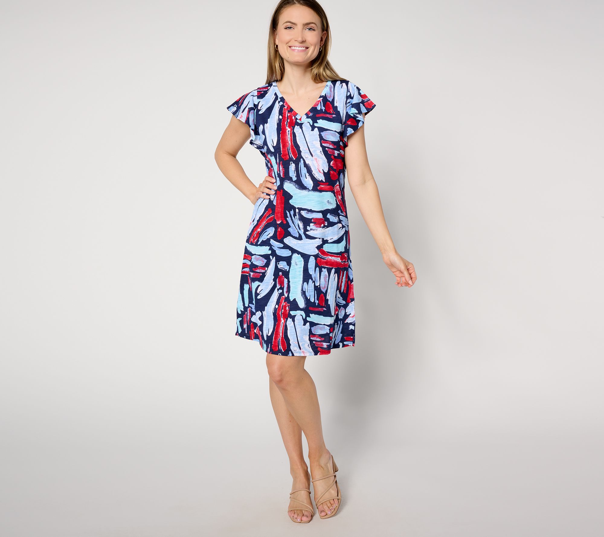 Belle by Kim Gravel Slub Knit Day in Nantucket Midi Dress