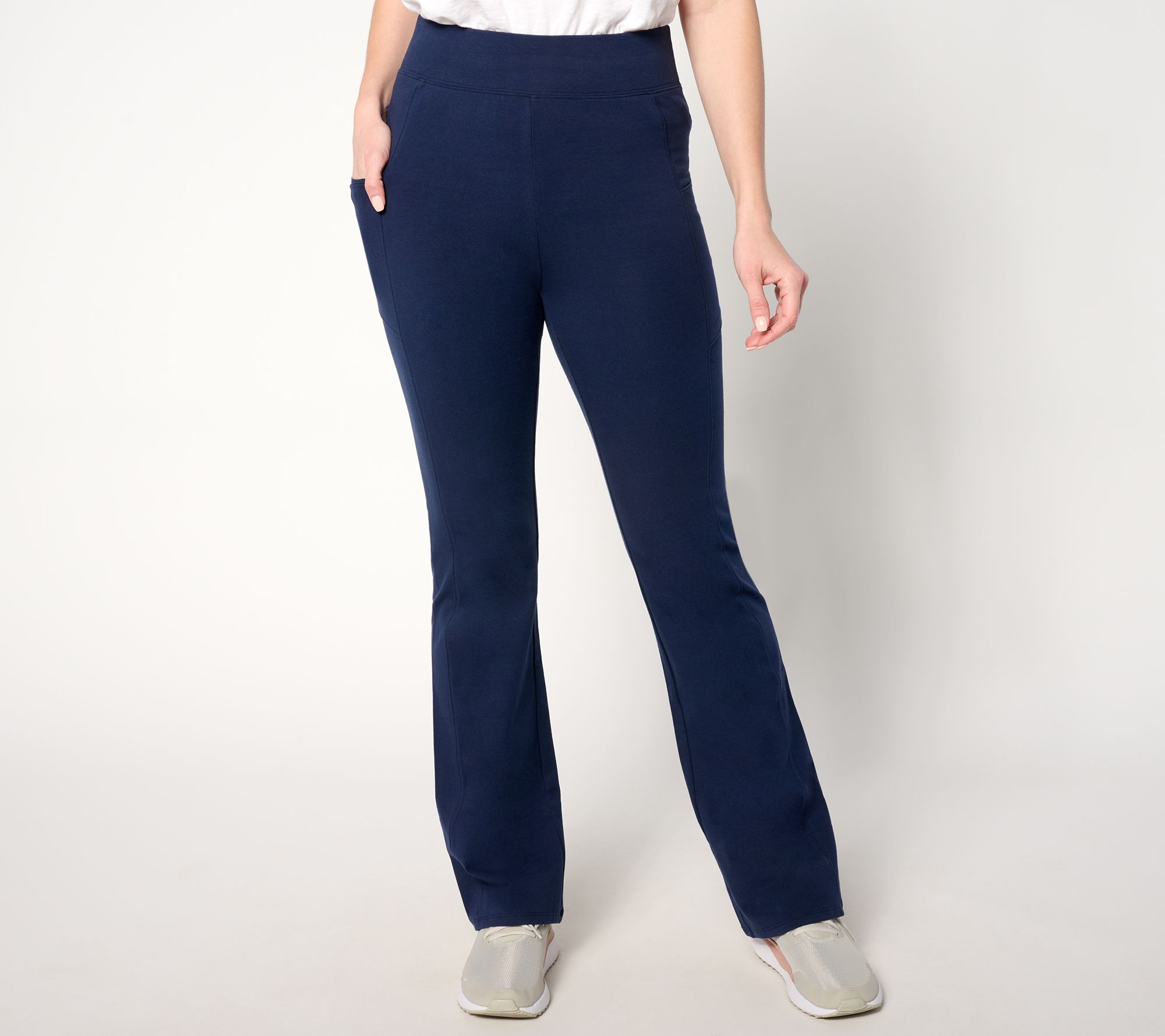 Denim & Co. Active Regular Duo Stretch Lightly Boot Pant w/ Pockets