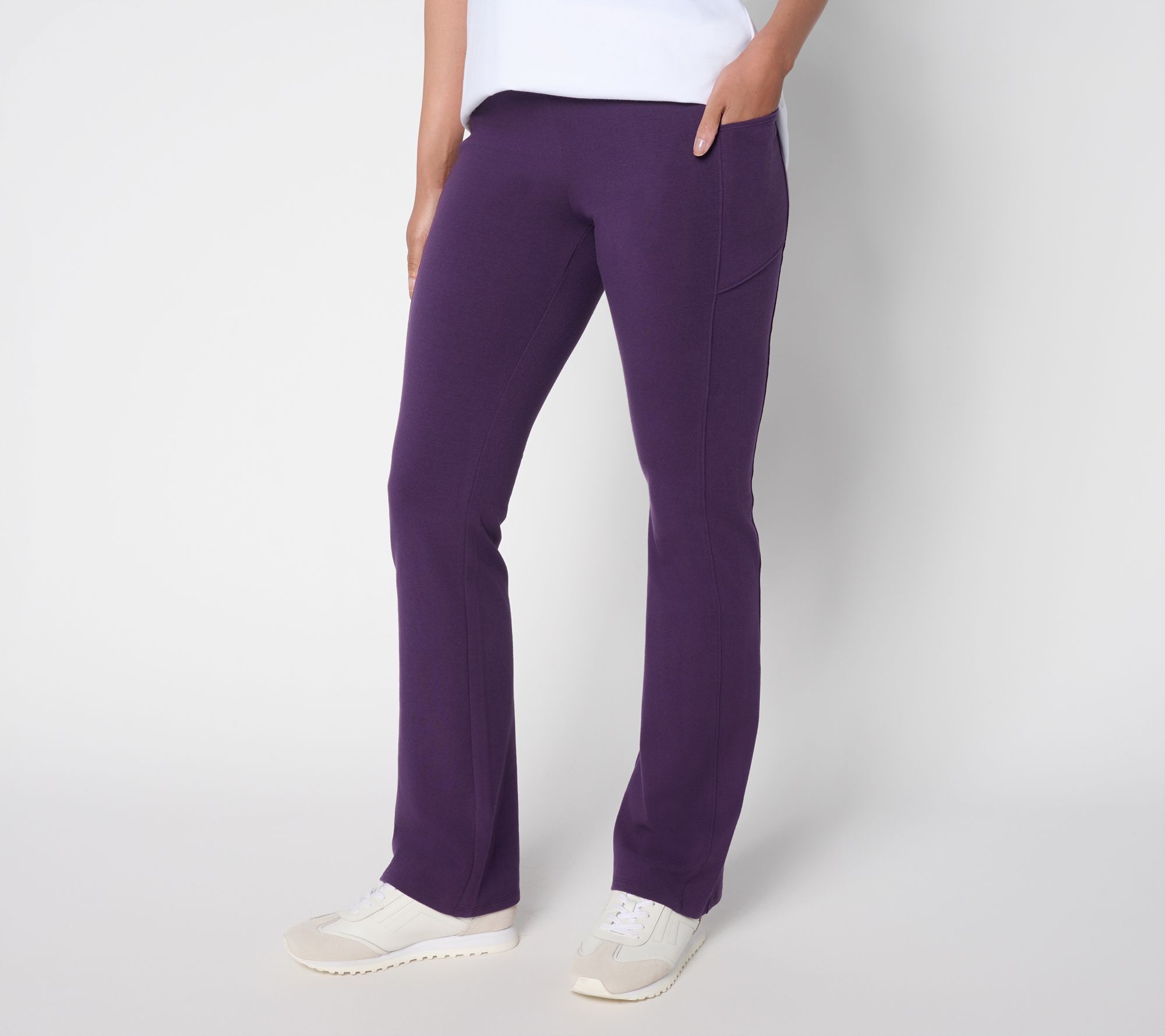 Denim & Co. Active Regular Duo Stretch Lightly Boot Pant w/ Pockets