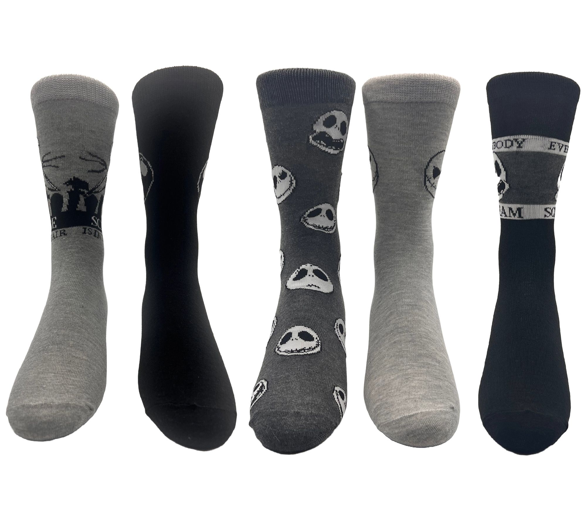 Nightmare Before Christmas Men's Crew Socks - 5Pair